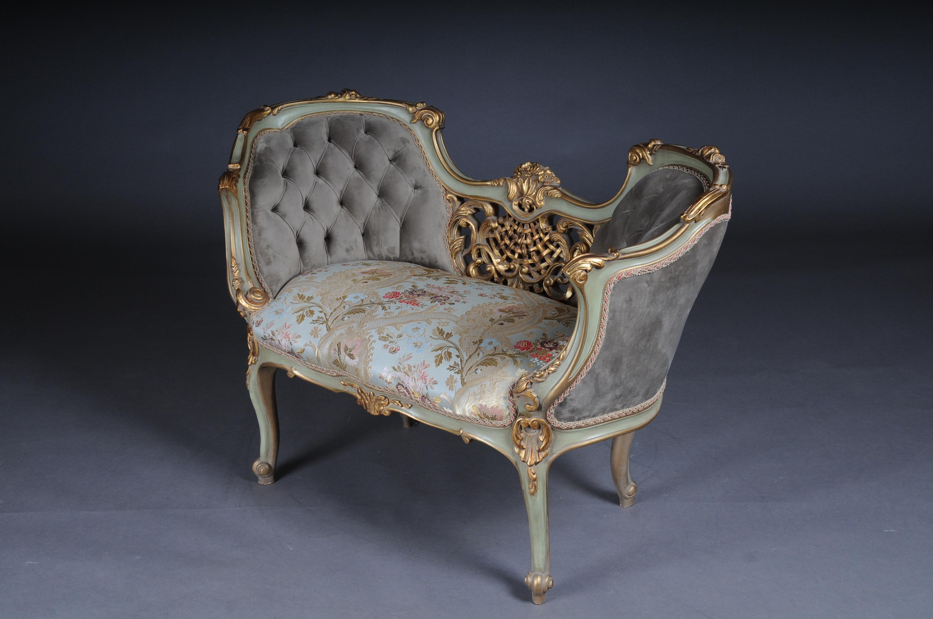 20th Century Delightful Elegant French Sofa/Bench/Canapee Louis XV 2
