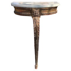 20th Century Demilune Shape Marble Sink, Attributed to Sherle Wagner