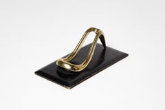 Portapipe in pelle nera di Longchamps del XX secolo vintage 1970