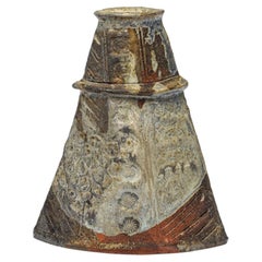 20. Jahrhundert Design Keramikvase von Jacques Laroussinie La Borne 1980 Holzbrand