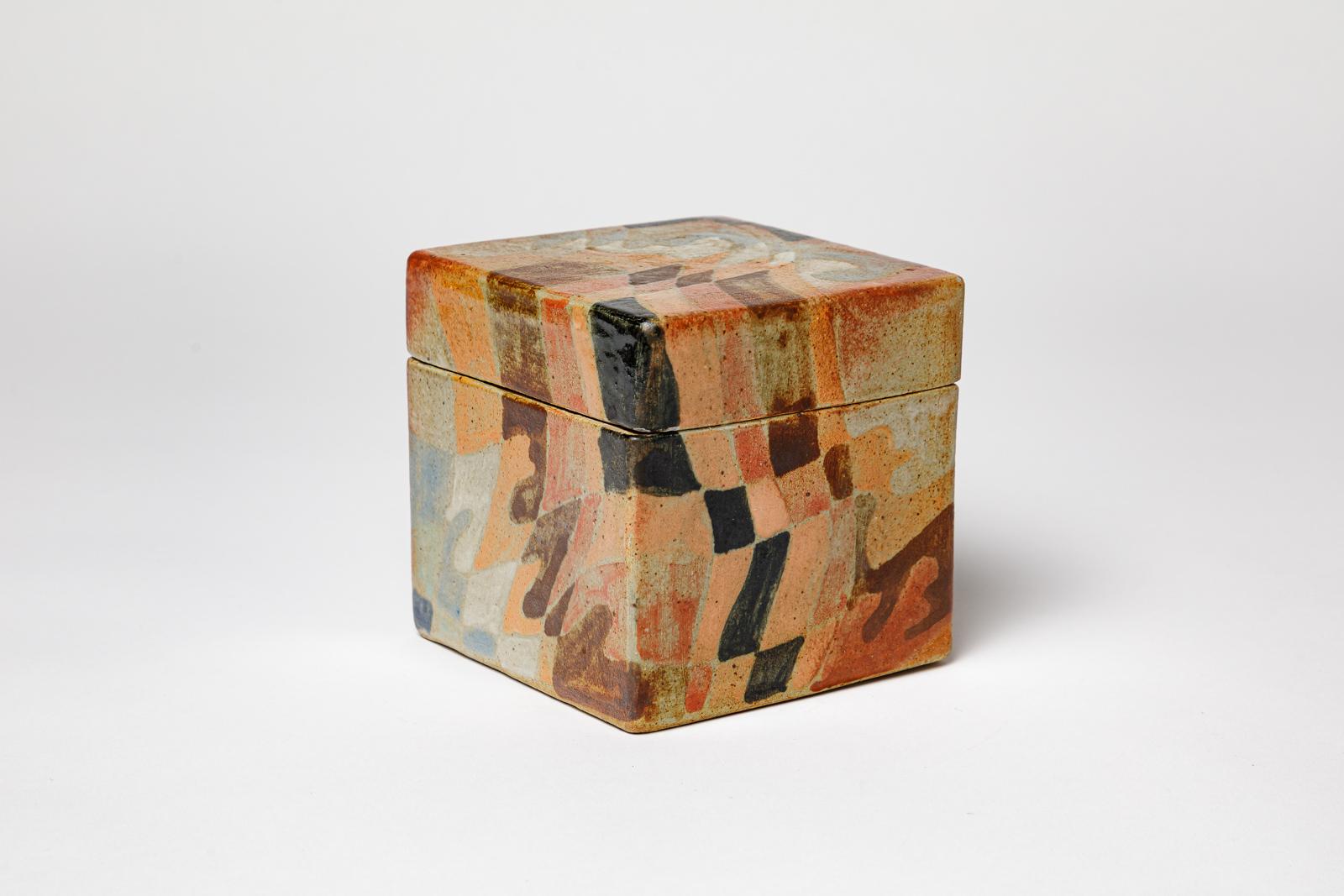 Boîte à bijoux ou décorative design du 20ème siècle par Charnaux La Borne 1980 en vente 3