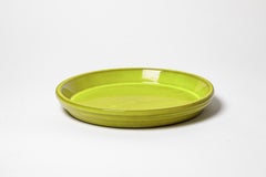 20th century design large yellow ceramic plate decorative dish style of Ruelland