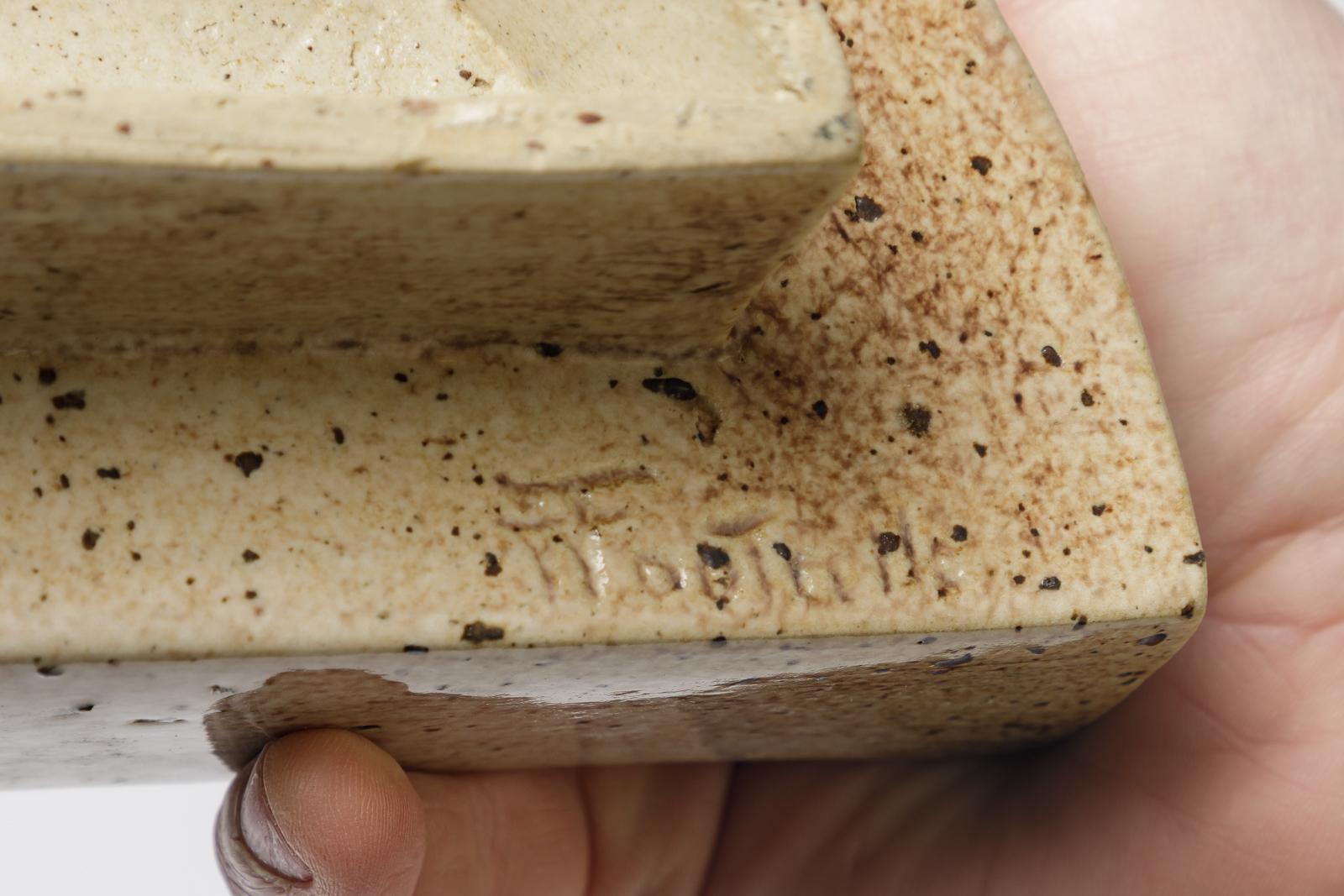 20th century design unique handmade ceramic vide poche or dish 1970 La Borne For Sale 2