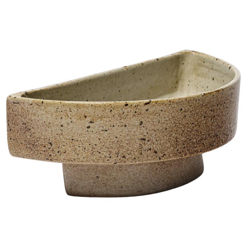 20th century design unique handmade ceramic vide poche or dish 1970 La Borne For Sale