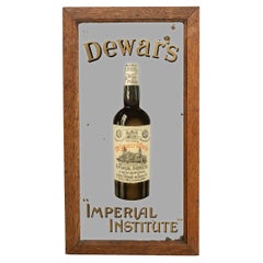 Old Liqueur Whisky Mirror, Dewars & Sons du 20e siècle, vers 1930