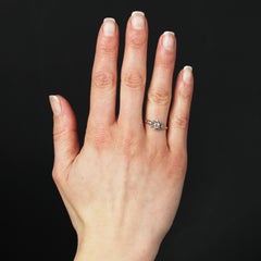 20th Century Diamond 18 Karat Rose Gold Solitaire Ring