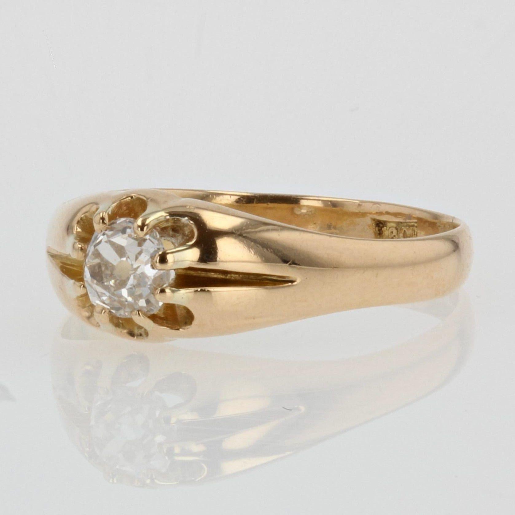 20. Jahrhundert Diamant 18 Karat Gelbgold Antiker Ring (Belle Époque) im Angebot