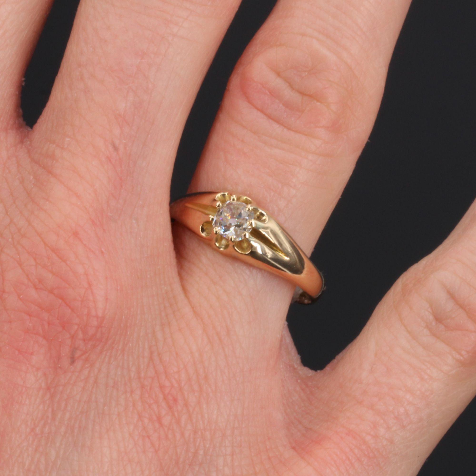 20. Jahrhundert Diamant 18 Karat Gelbgold Antiker Ring für Damen oder Herren im Angebot