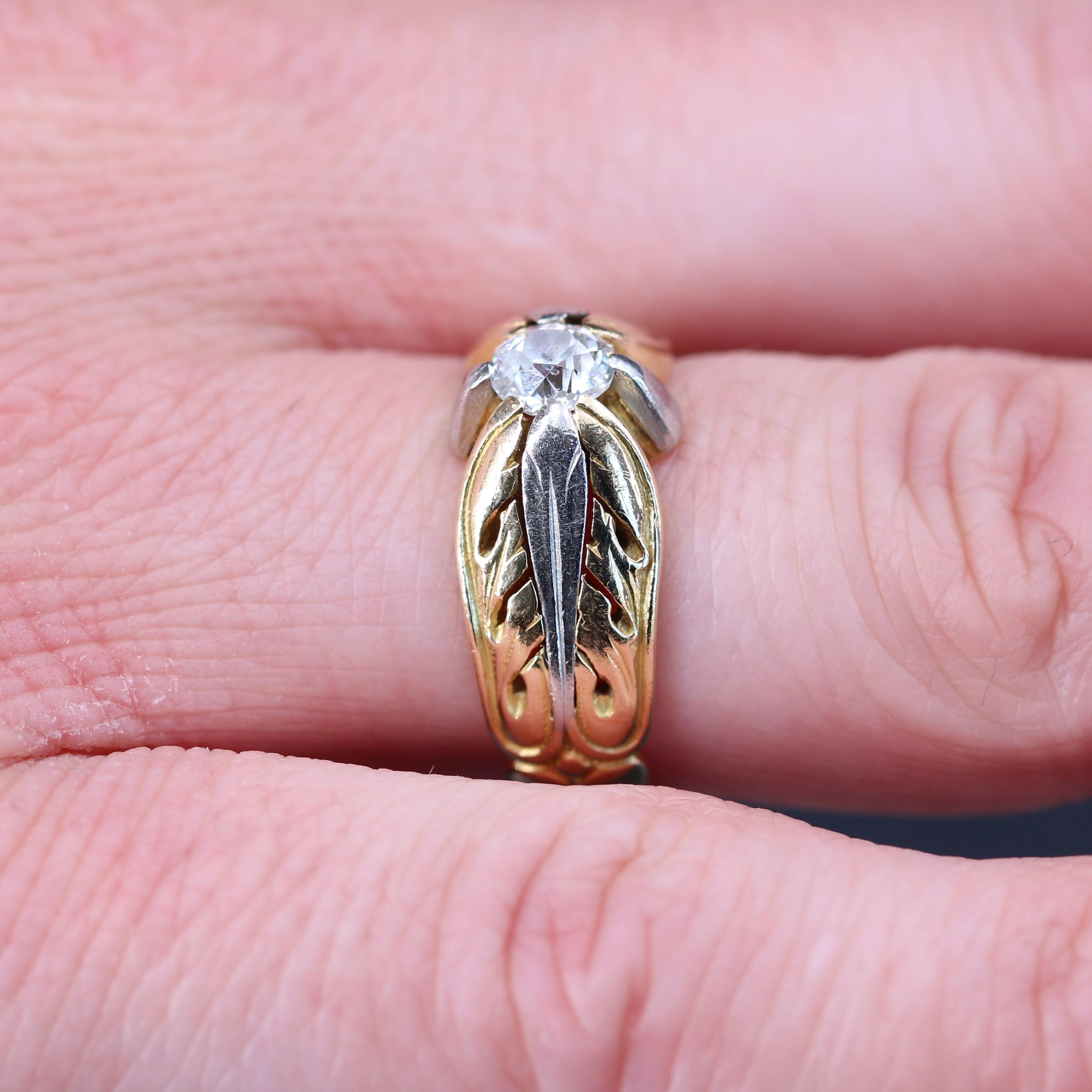 Diamant-Armreif aus 18 Karat Gelbgold und Platin des 20. Jahrhunderts im Angebot 6