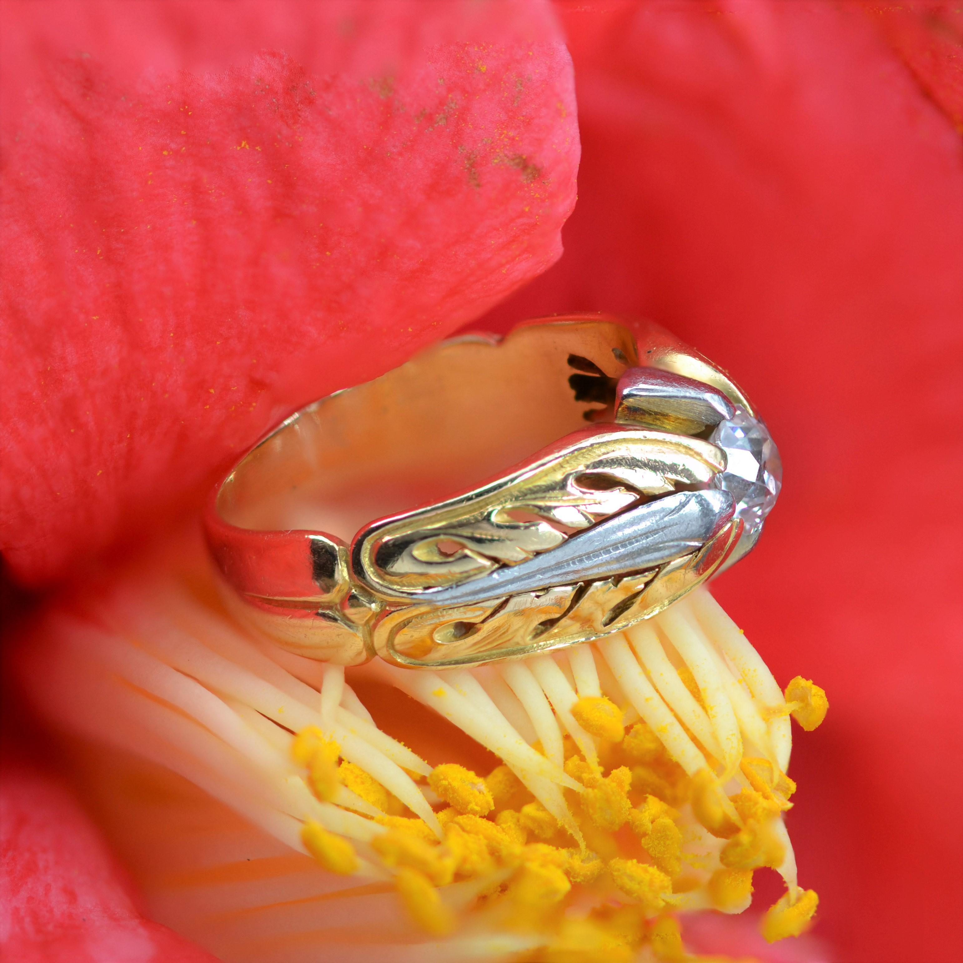 Diamant-Armreif aus 18 Karat Gelbgold und Platin des 20. Jahrhunderts im Angebot 8