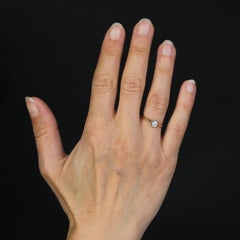 20th Century Diamond 18 Karat Yellow Gold Solitaire Ring