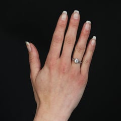20th Century Diamond Platinum Solitaire Ring