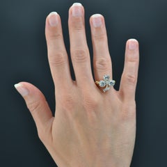 20th Century Diamonds 18 Karat Yellow Gold Clover Shape Ring