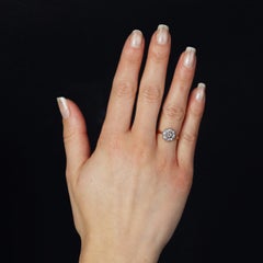 20th Century Diamonds 18 Karat Yellow Gold Flower Ring