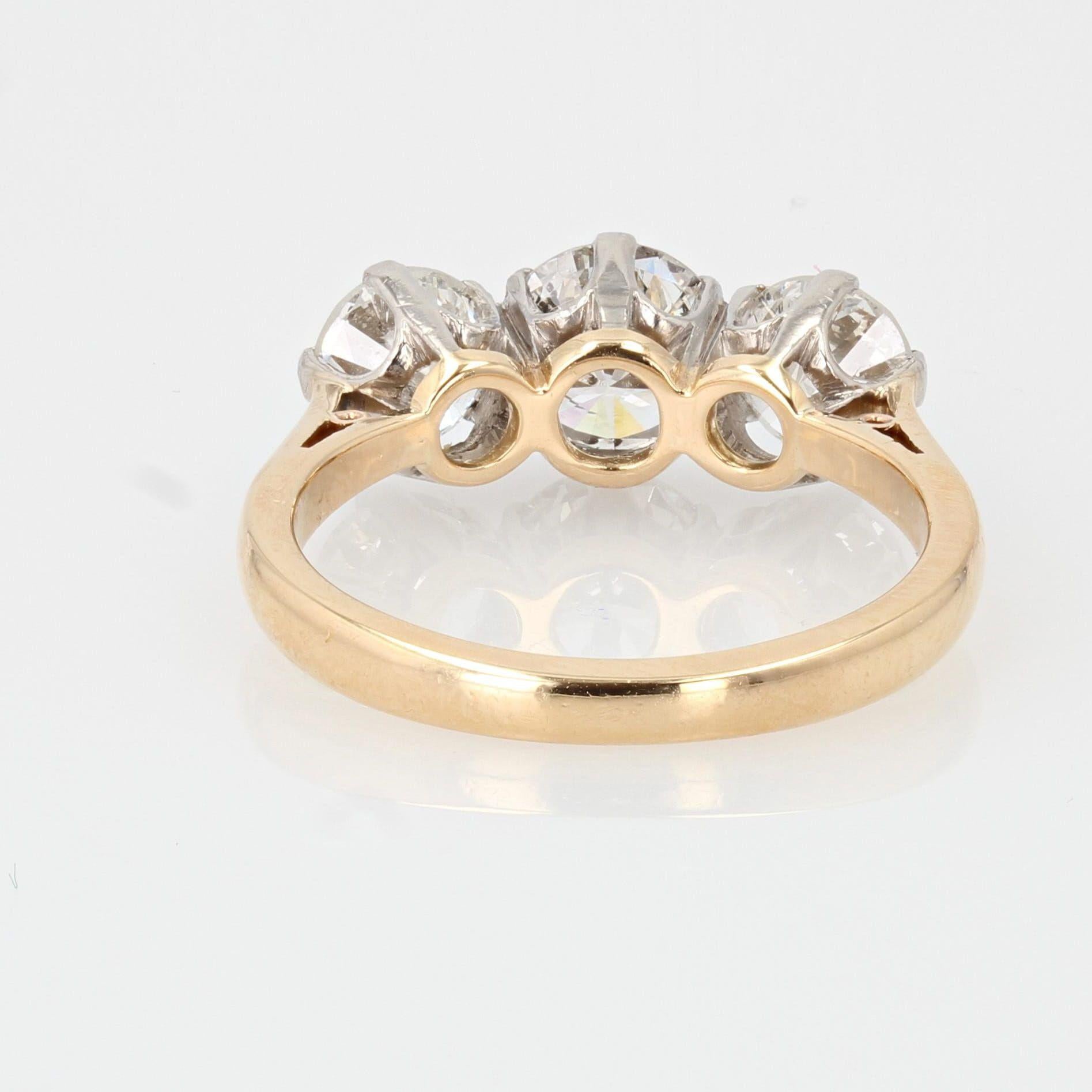 20th Century Diamonds 18 Karat Yellow Gold Garter Ring For Sale 4