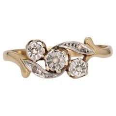 Ring aus 18 Karat Gelbgold mit Diamanten des 20. Jahrhunderts