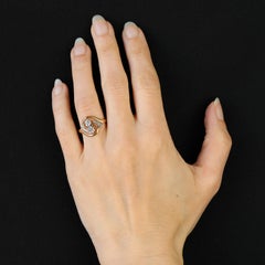 20th Century Diamonds 18 Karat Yellow Gold You and Me Ring
