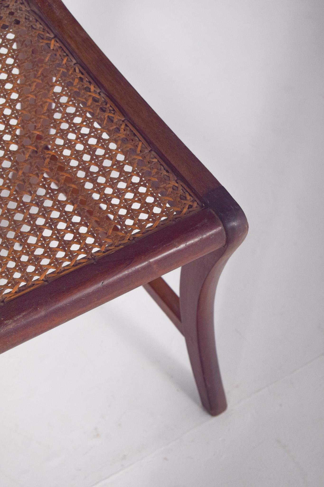 20ième siècle Chaise de salle à manger du 20e siècle avec dossier en paille en vente