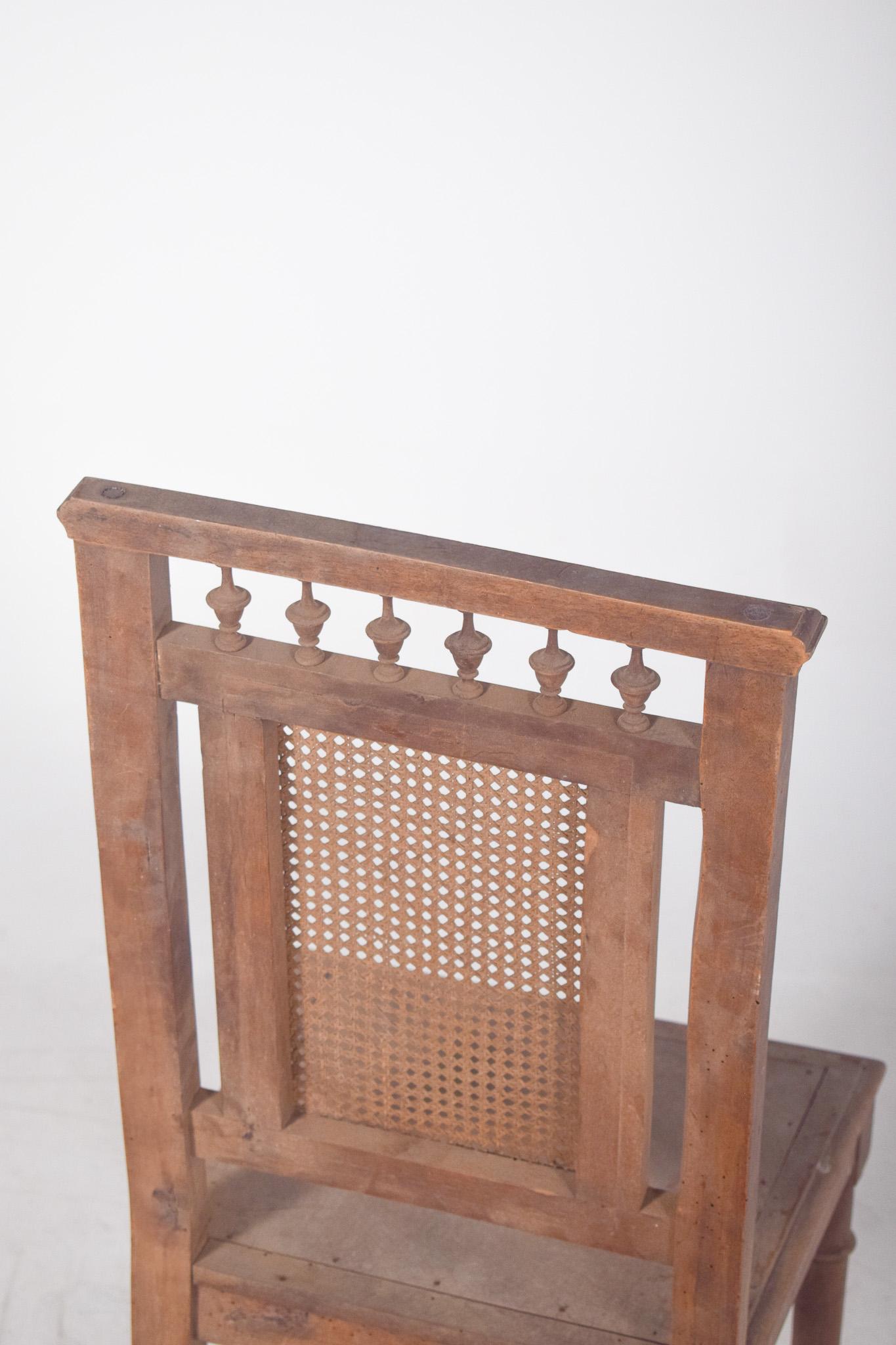 20th Century Dining Chair with Straw Back For Sale 1