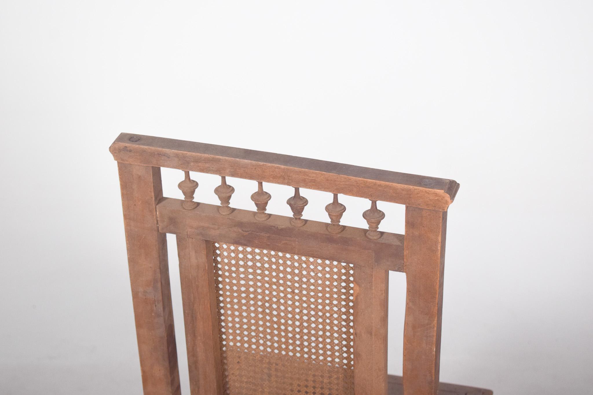 20th Century Dining Chair with Straw Back For Sale 2