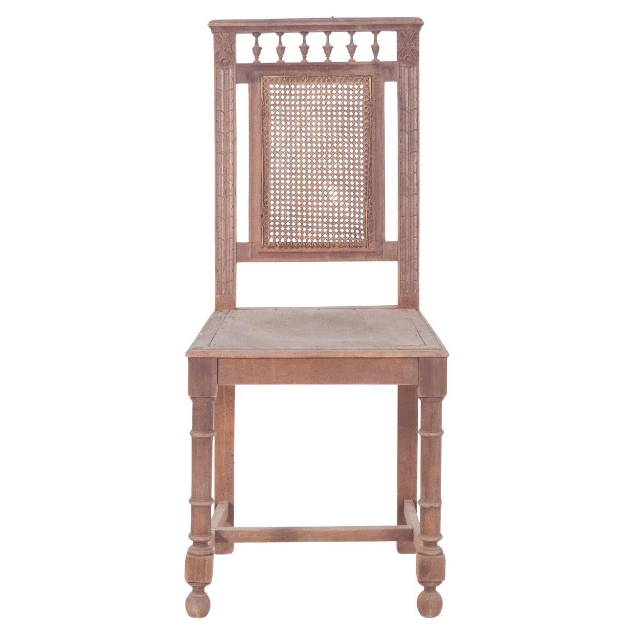 20th Century Dining Chair with Straw Back