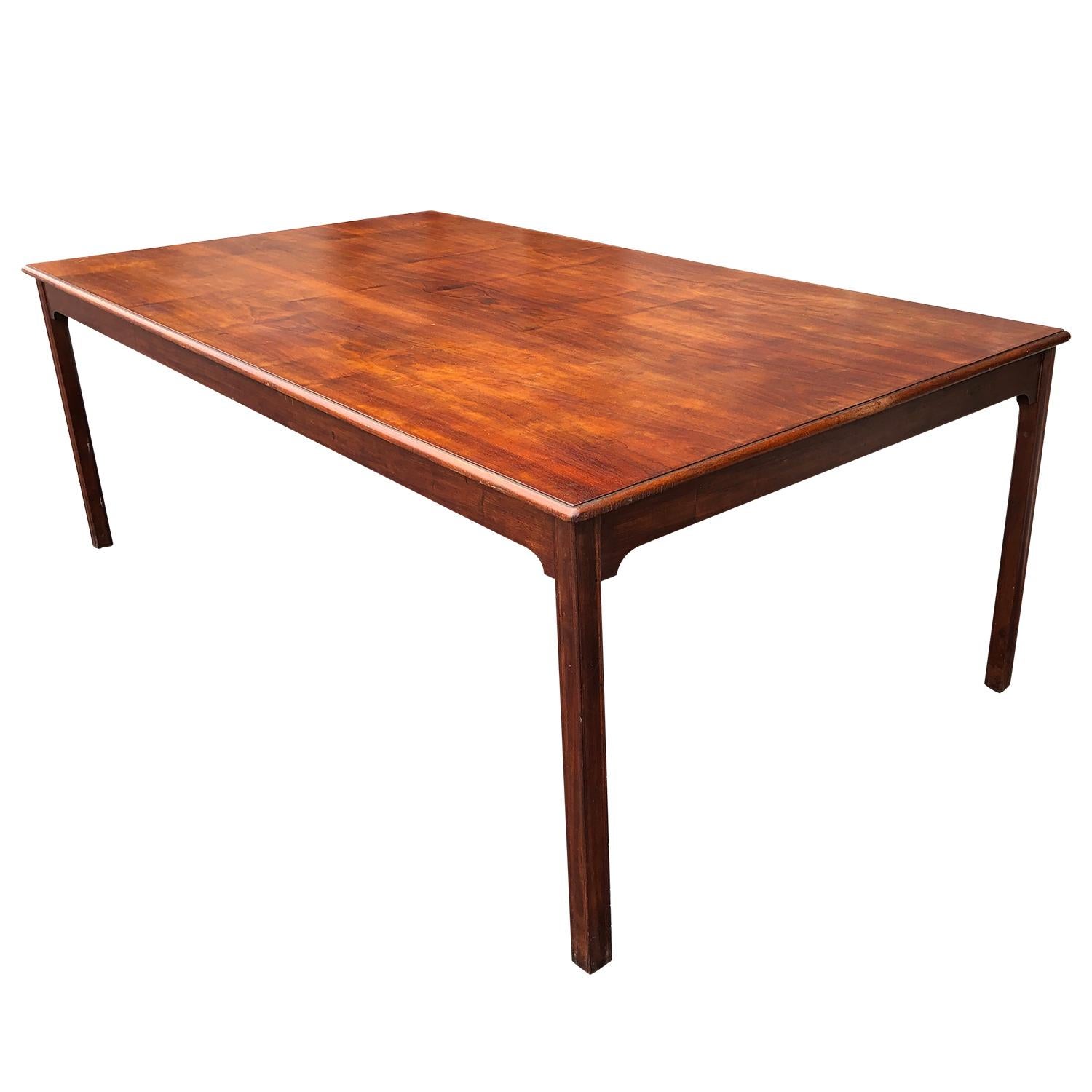 Mid-Century Modern 20th Century Danish Modern Vintage Cuban Mahogany Dining Table by Kaare Klint For Sale