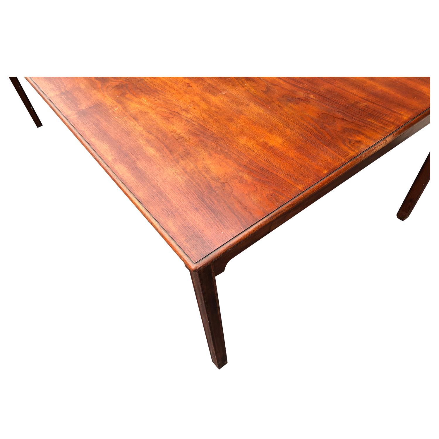 Hand-Carved 20th Century Danish Modern Vintage Cuban Mahogany Dining Table by Kaare Klint For Sale