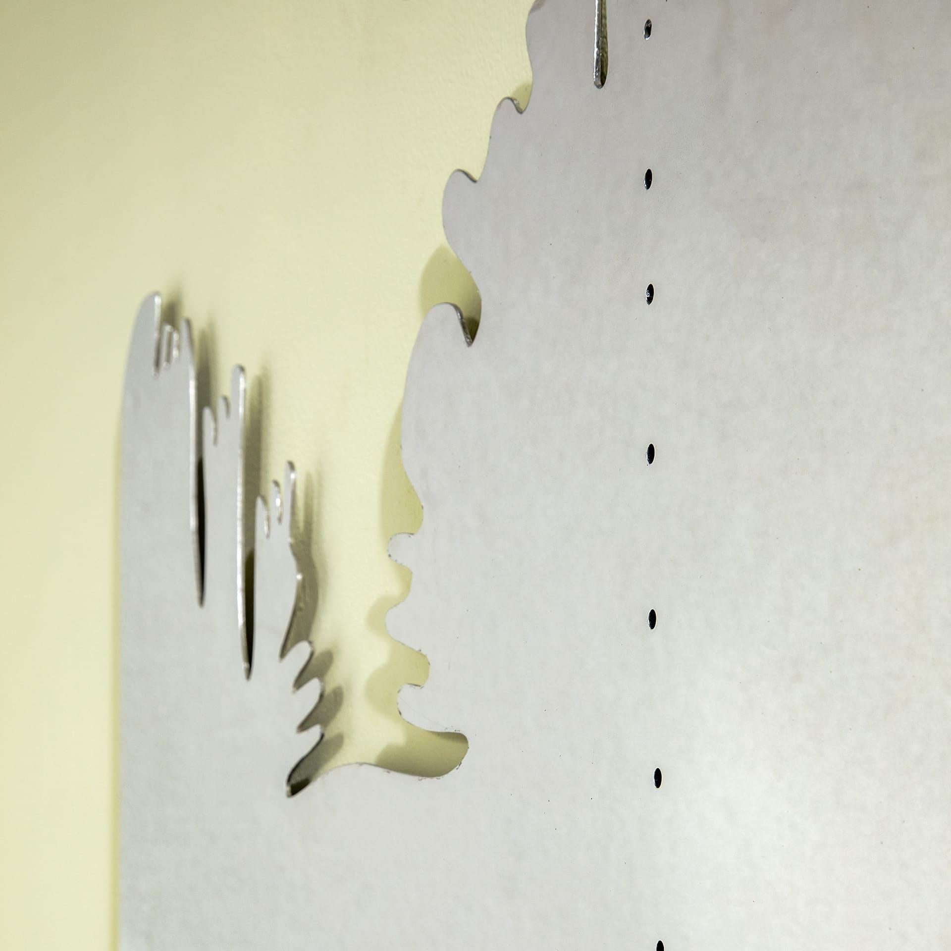 Steel 20th Century Dino Gavina and Lucio Fontana Wall Panel/ Mirror For Sale