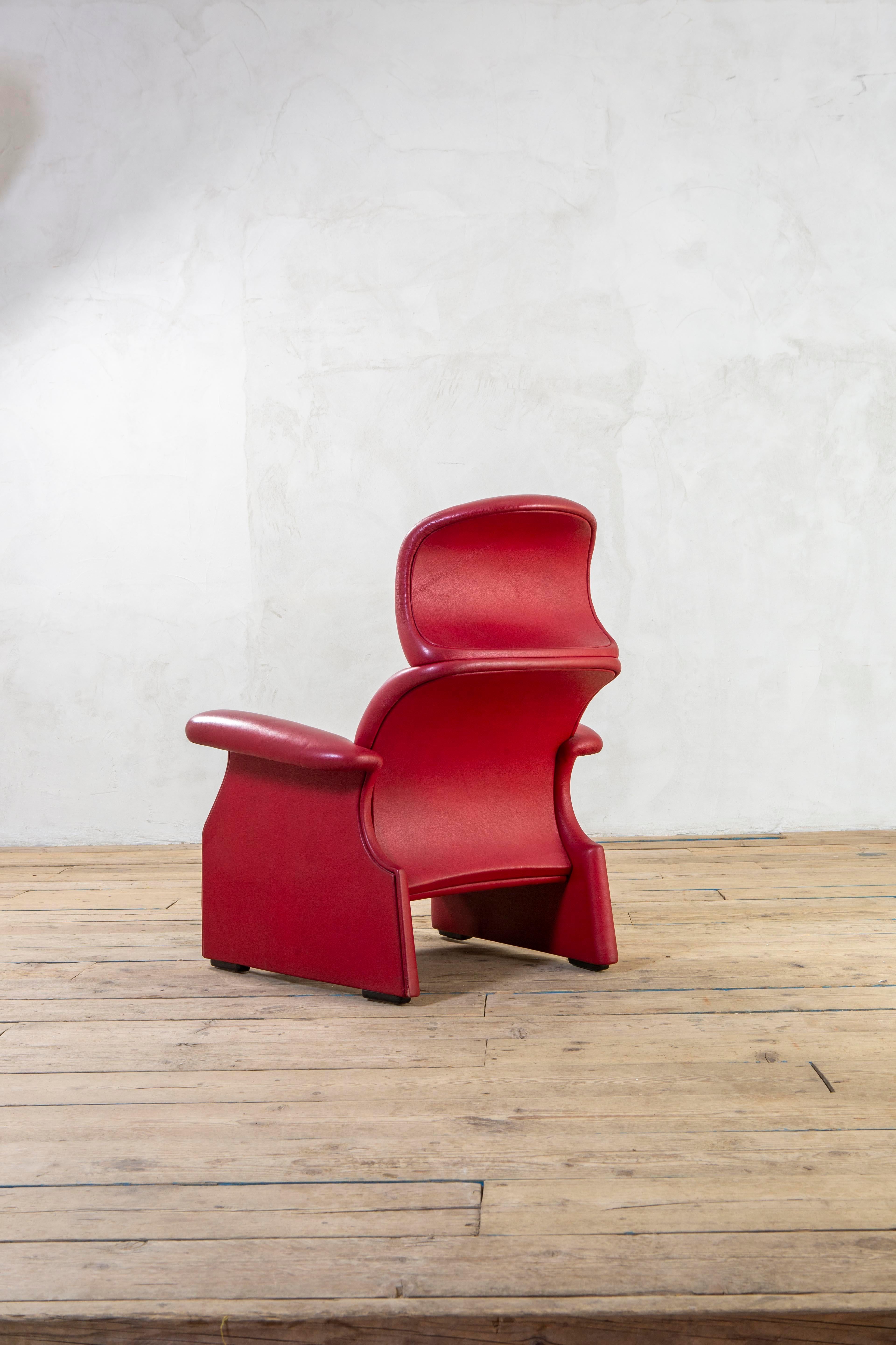 20e siècle, Fauteuil Dino Gavina avec Pouf mod. Viscontea en vente 6