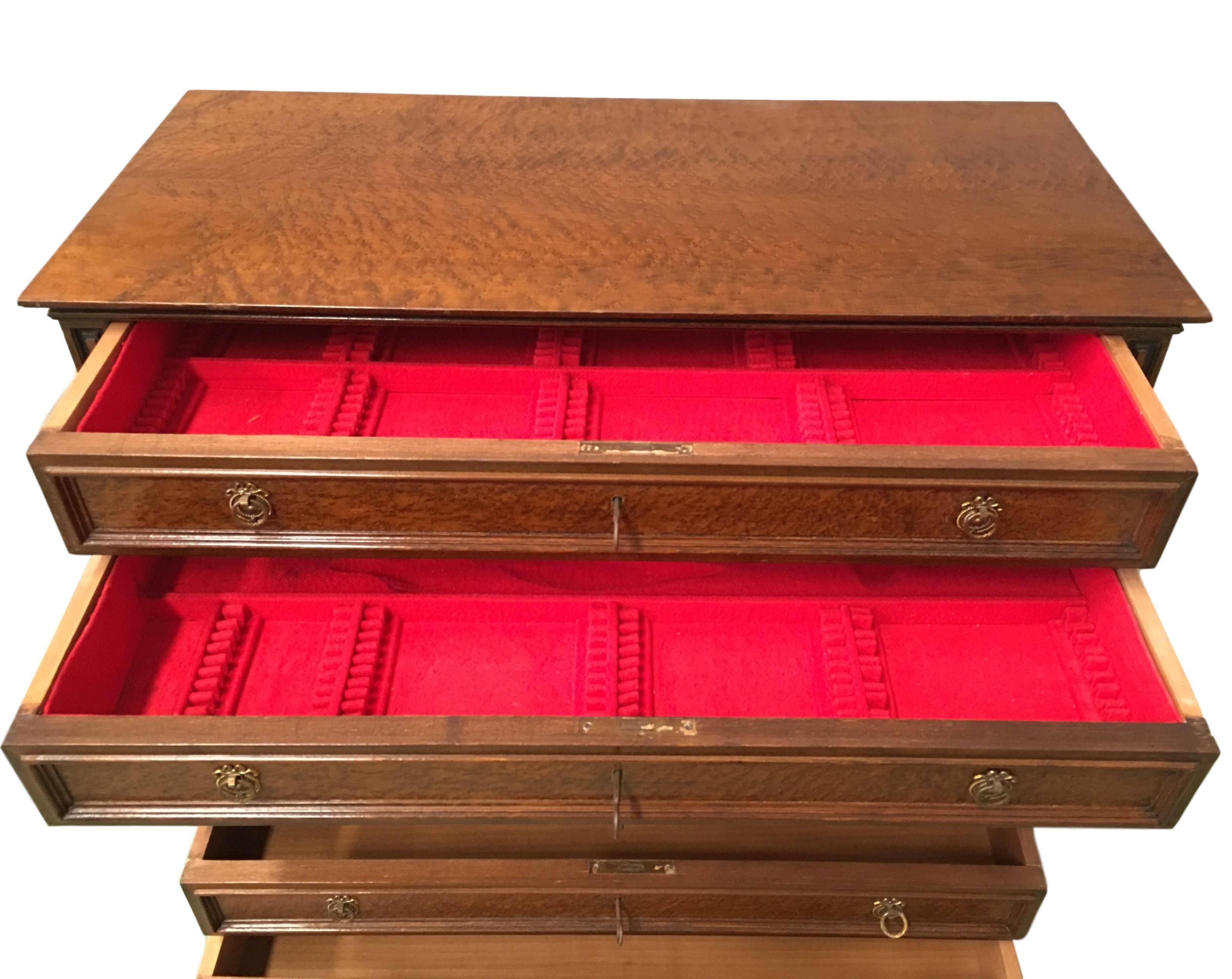 20th Century Directoire-Style Chest of Seven Drawers with Bronze Pulls, France For Sale 2