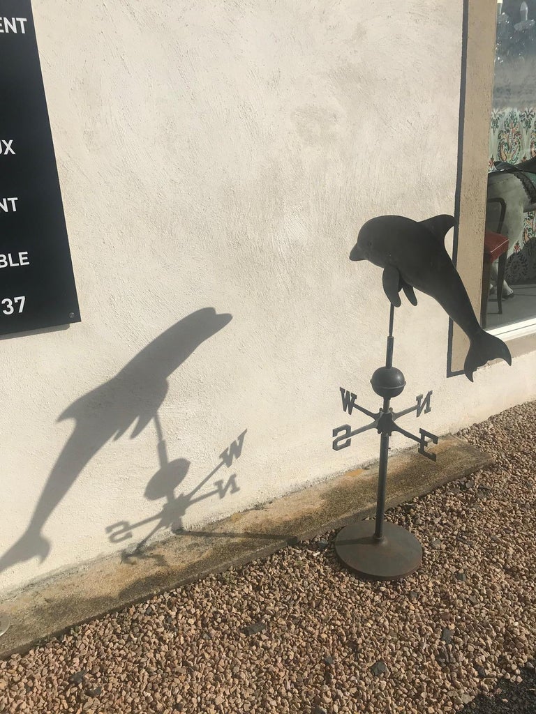 20th Century, Dolphin Zinc Weathervane, 1940s For Sale at 1stDibs