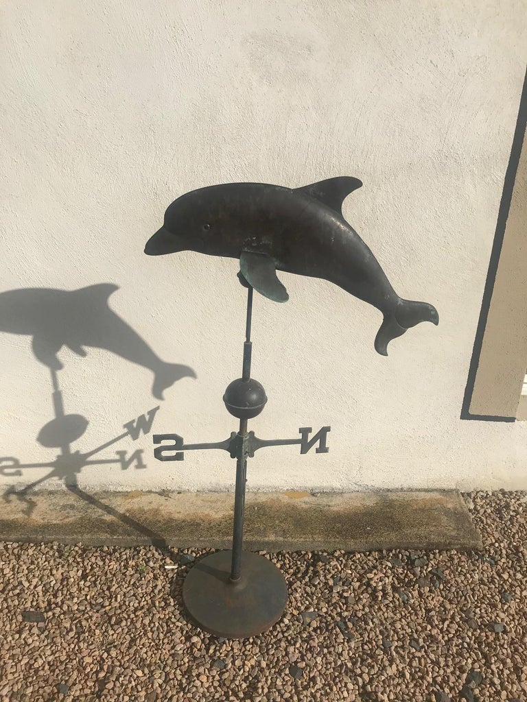 20th Century, Dolphin Zinc Weathervane, 1940s For Sale at 1stDibs