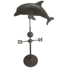 20th Century, Dolphin Zinc Weathervane, 1940s