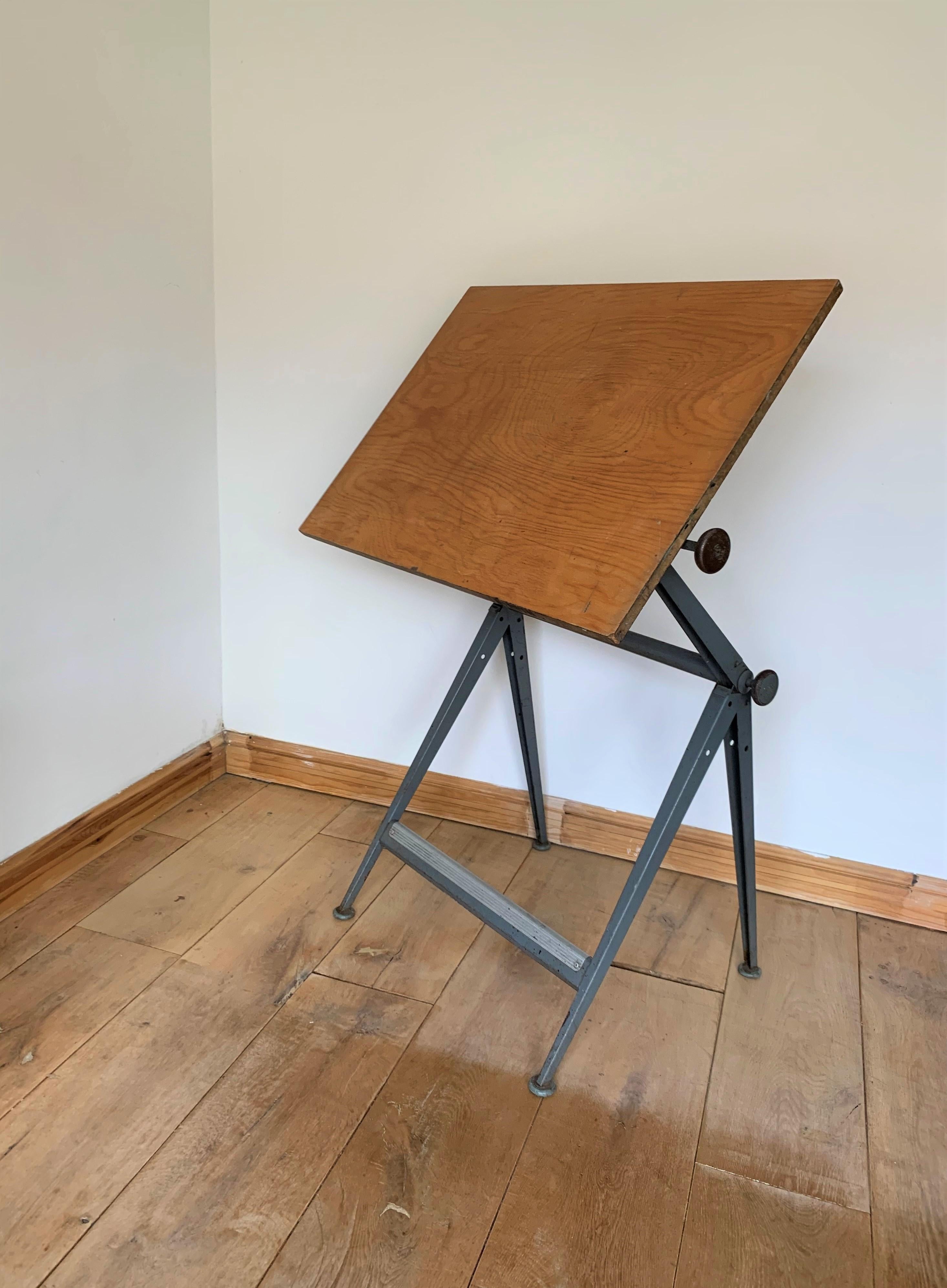 20th Century Drafting Table Friso Kramer Wim Rietveld for Ahrend Cirkel, 1950s 4