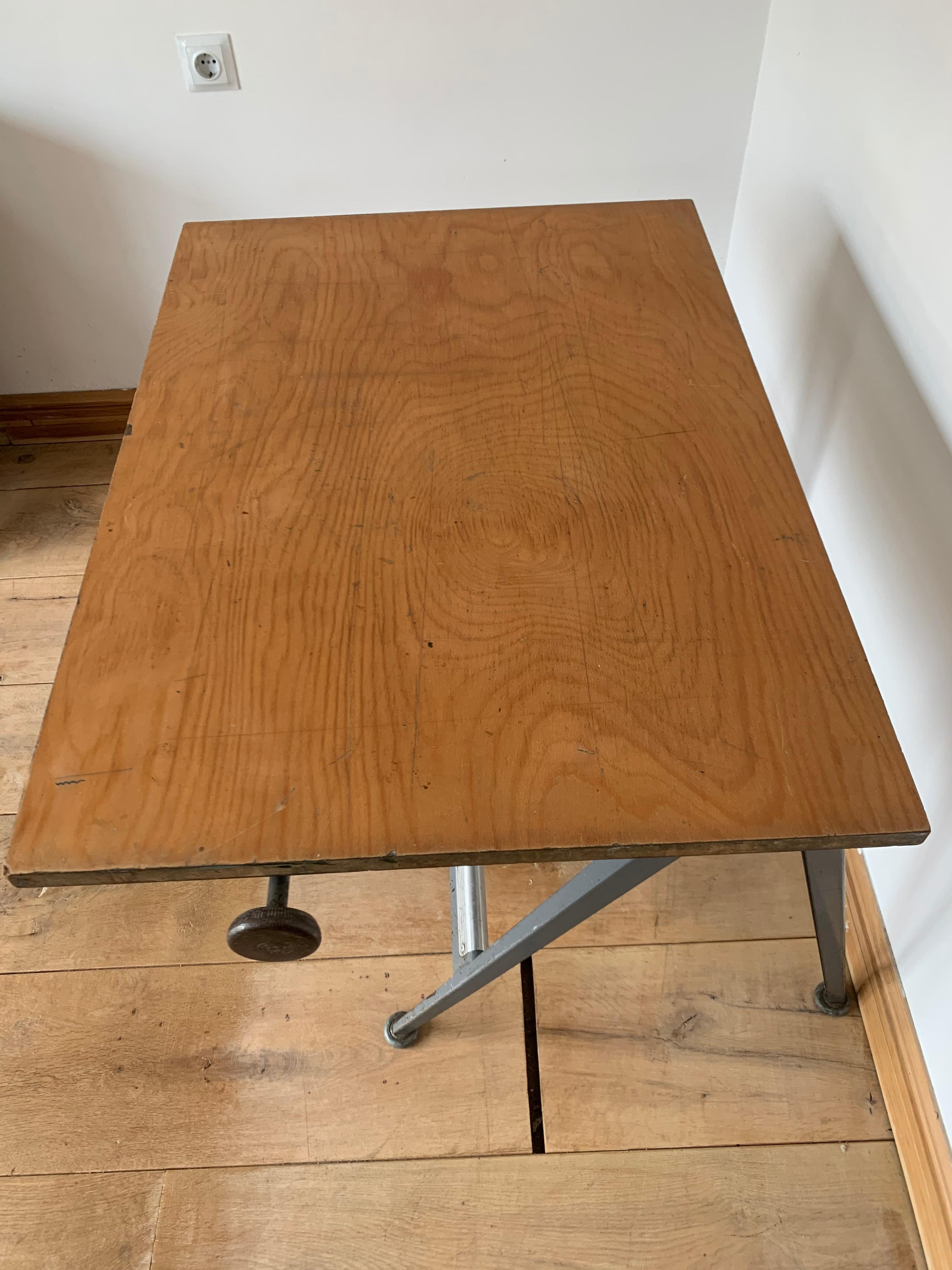 20th Century Drafting Table Friso Kramer Wim Rietveld for Ahrend Cirkel, 1950s 8