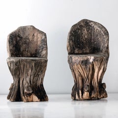20th Century Dug Out Tree Root Chairs