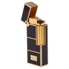 20th Century Dunhill Brass And Black Enamel Lighter