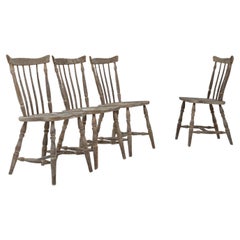 Sedie da pranzo olandesi in Oak Oak sbiancato del XX secolo, set di 4 pezzi
