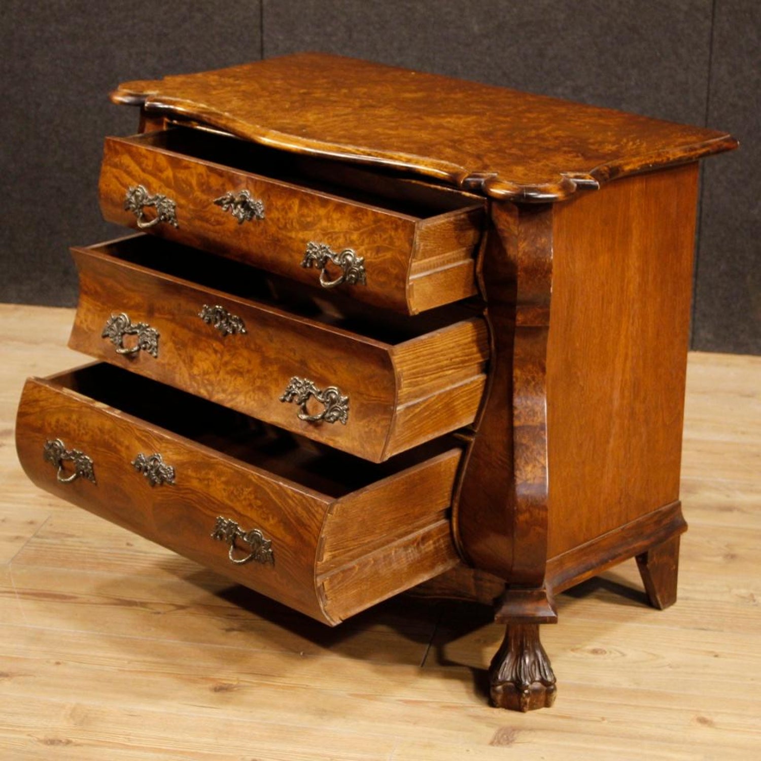 20th Century Mahogany Burl Beech Wood Dutch Dresser 1960 For