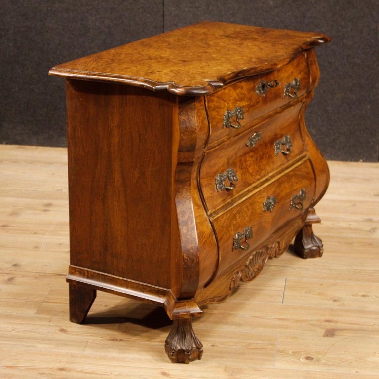 20th Century Mahogany, Burl, Beech Wood Dutch Dresser, 1960 For Sale at