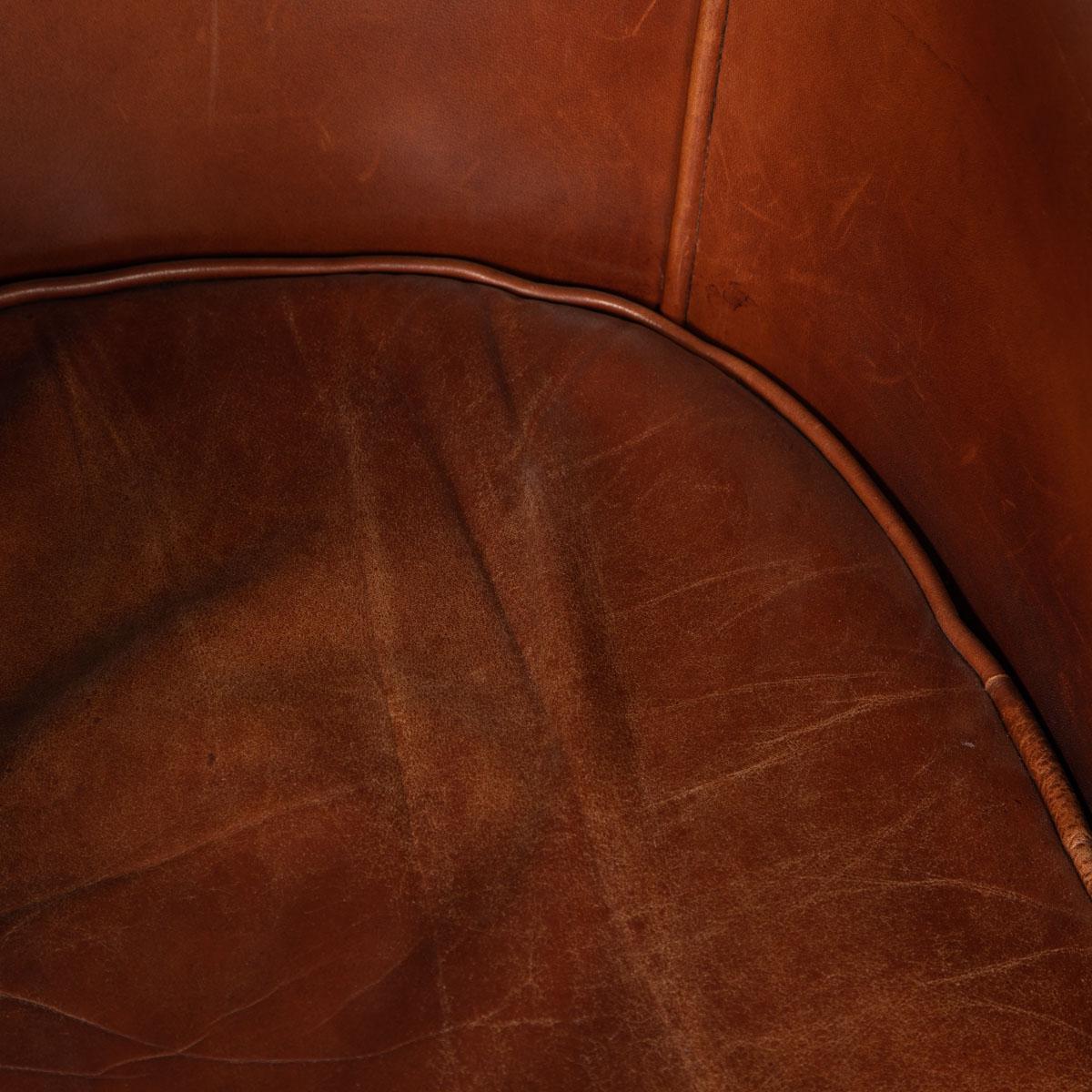 20th Century, Dutch Leather Tub Chair 6