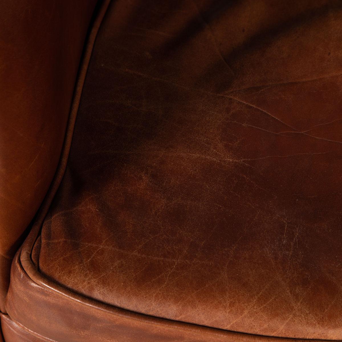 20th Century, Dutch Leather Tub Chair 8