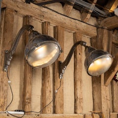 20th Century Dutch Pair Of Polished Metal Outdoor Lamps, c.1920