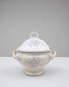Zuppiera in porcellana olandese del XX secolo in edizione speciale con coperchio