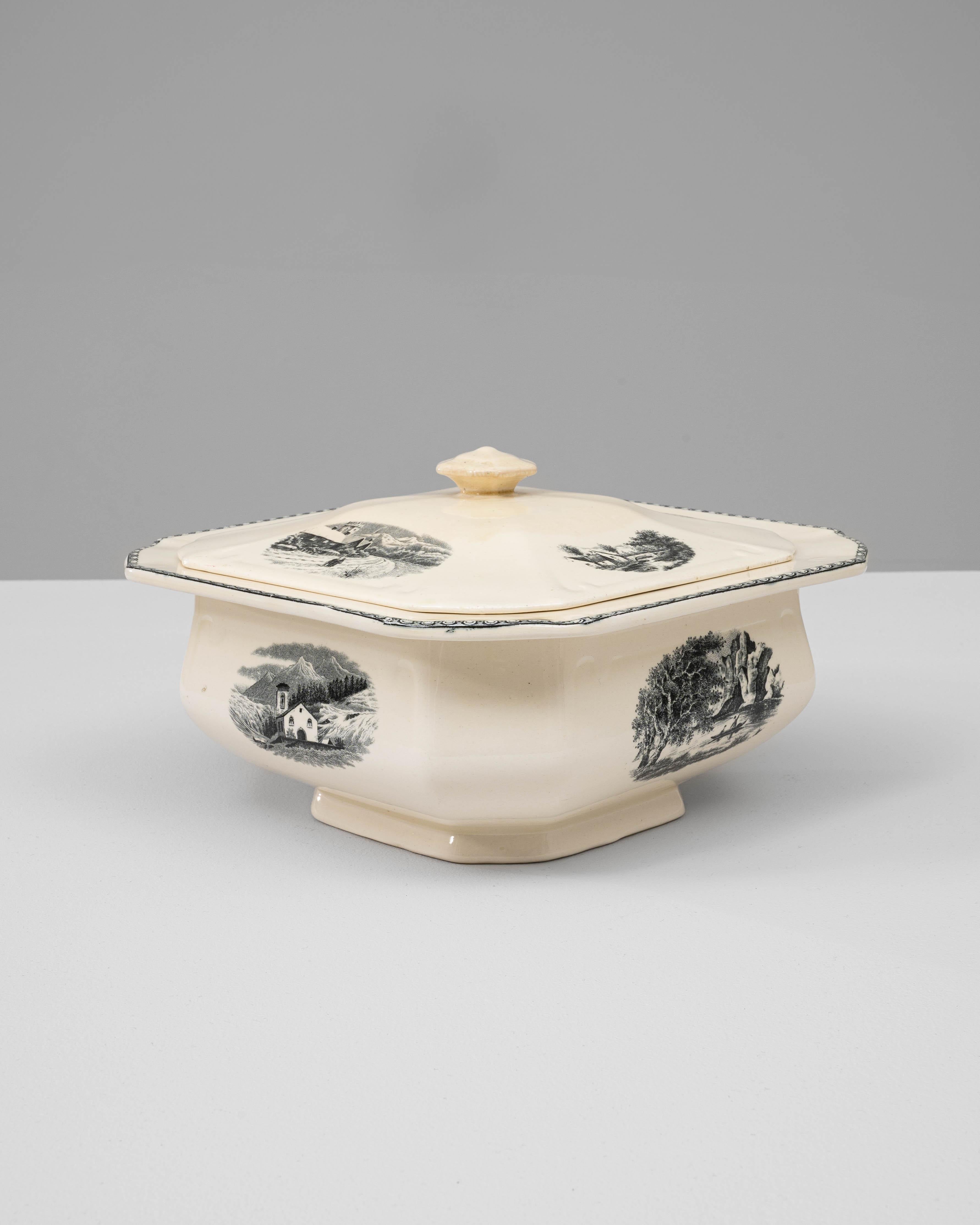 20th Century Dutch Special Edition Porcelain Tureen with Lid (20. Jahrhundert) im Angebot