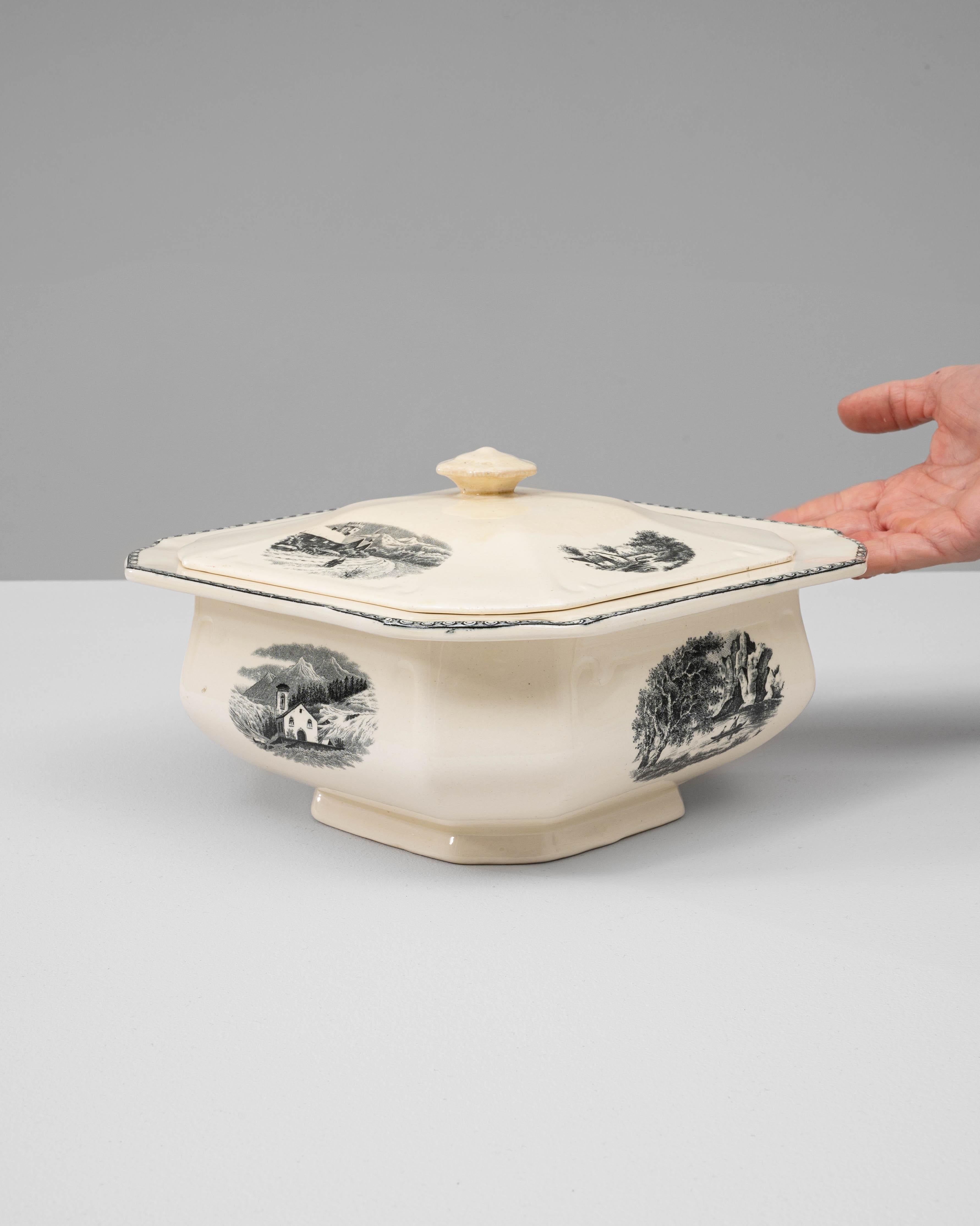 20th Century Dutch Special Edition Porcelain Tureen with Lid (Porzellan) im Angebot