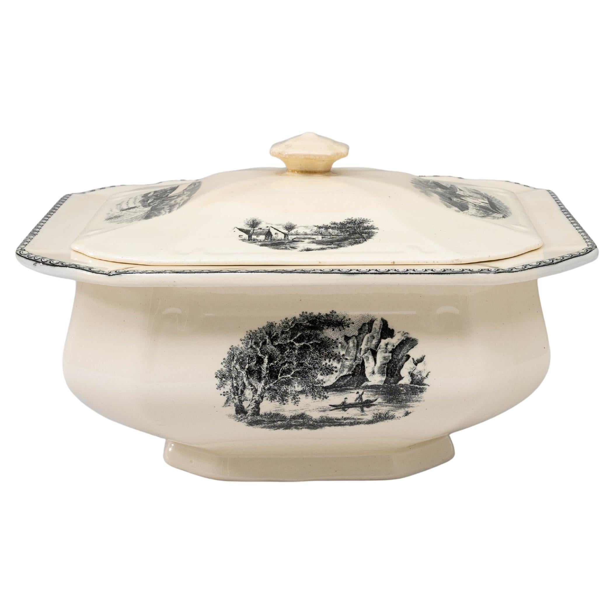 20th Century Dutch Special Edition Porcelain Tureen with Lid