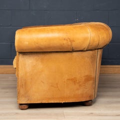 20th Century, Dutch Two Seater Sheepskin Leather Sofa