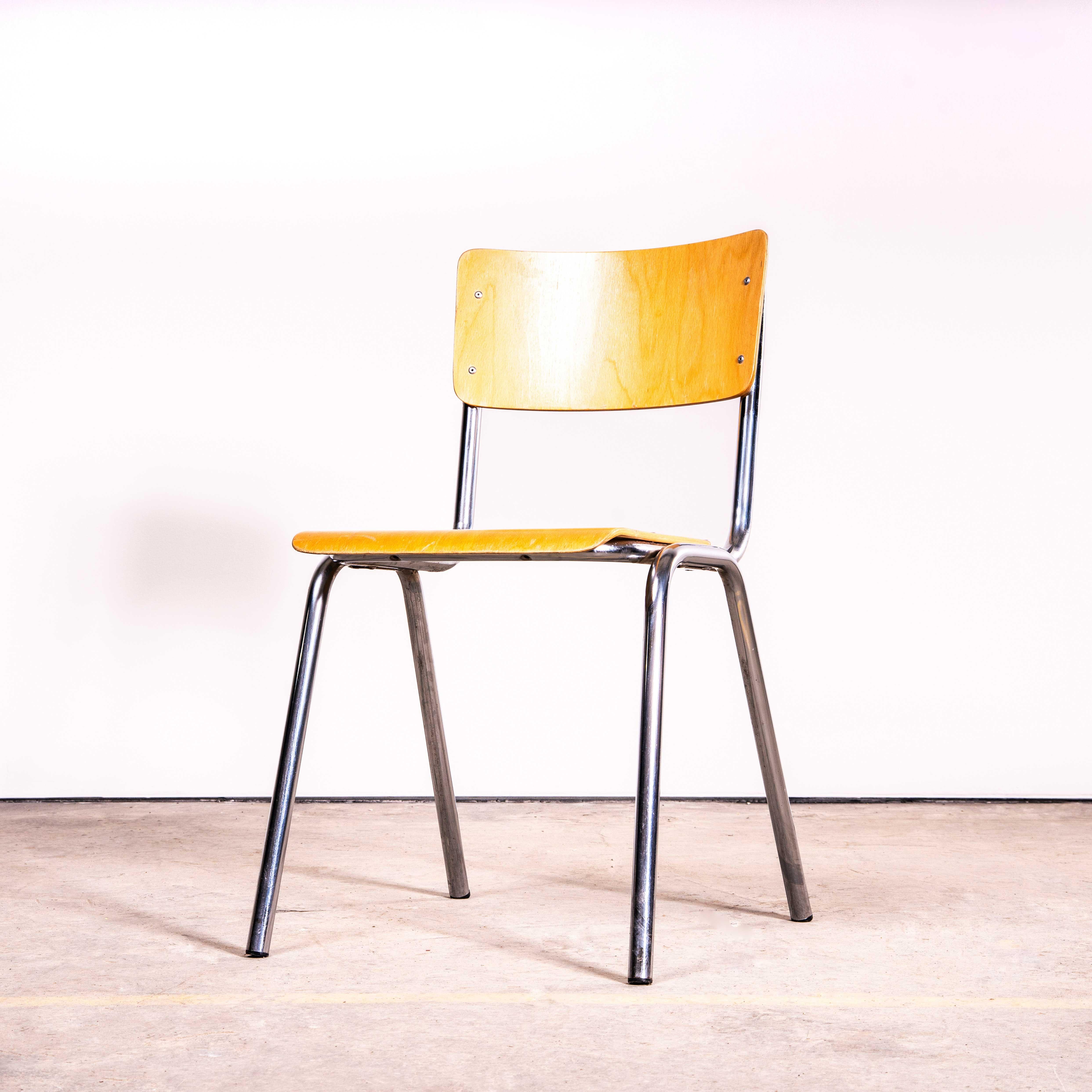 20th Century Dutch University Stacking Dining Chairs - Large Quantity Available For Sale 5