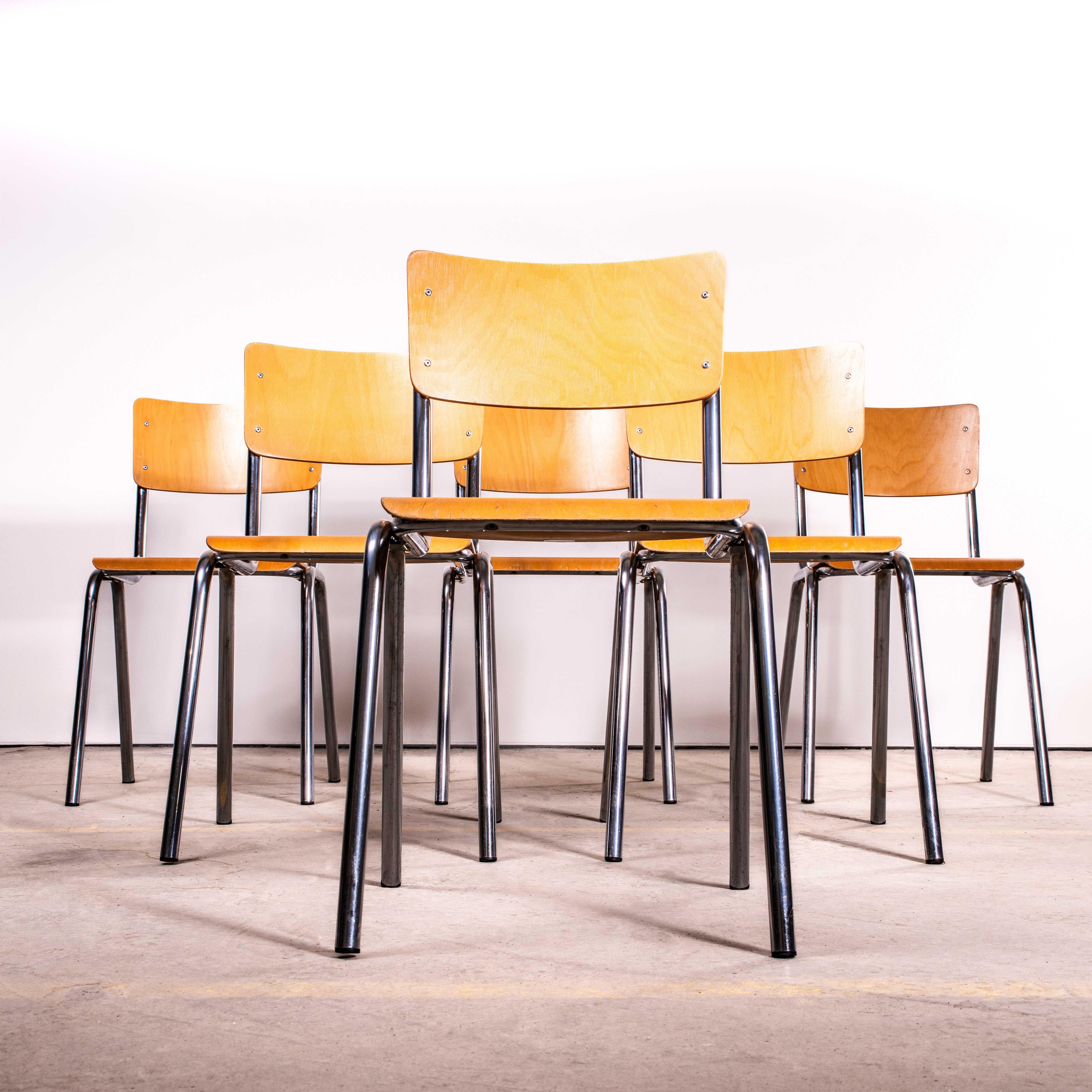 20th Century Dutch University Stacking Dining Chairs - Large Quantity Available For Sale 1